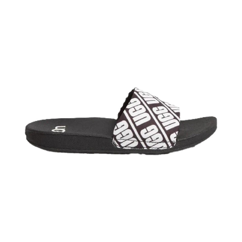 Big Kid's and Little Kid's UGG Beach Slide Black White (1107981K-BWHT)