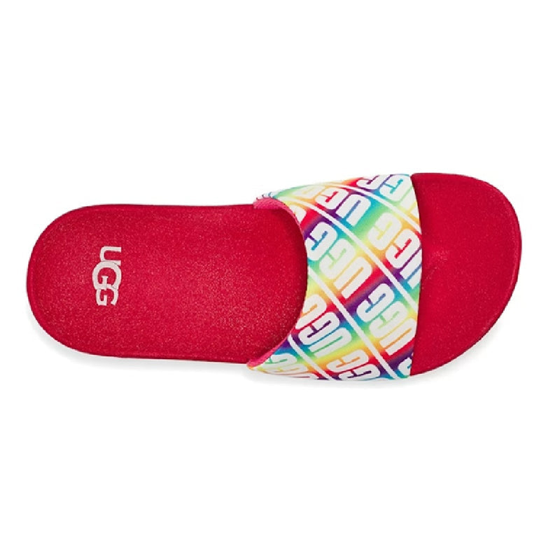 Big Kid's and Little Kid's UGG Beach Slide Rainbow (1107981K-RBW)