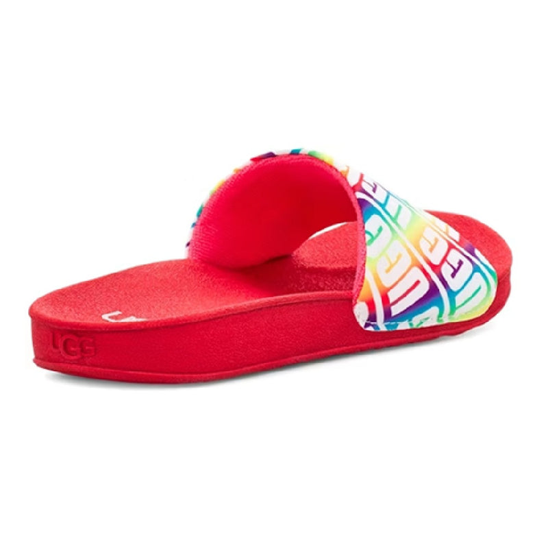 Big Kid's and Little Kid's UGG Beach Slide Rainbow (1107981K-RBW)