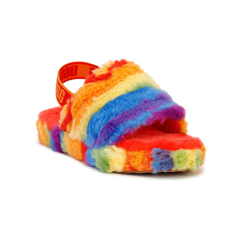 Big Kid's and Little Kid's UGG Fluff Yeah Rainbow Stripes (1119840K-RSTR)