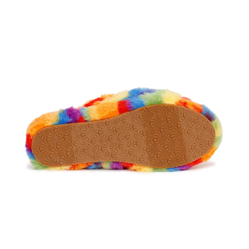 Big Kid's and Little Kid's UGG Fluff Yeah Rainbow Stripes (1119840K-RSTR)