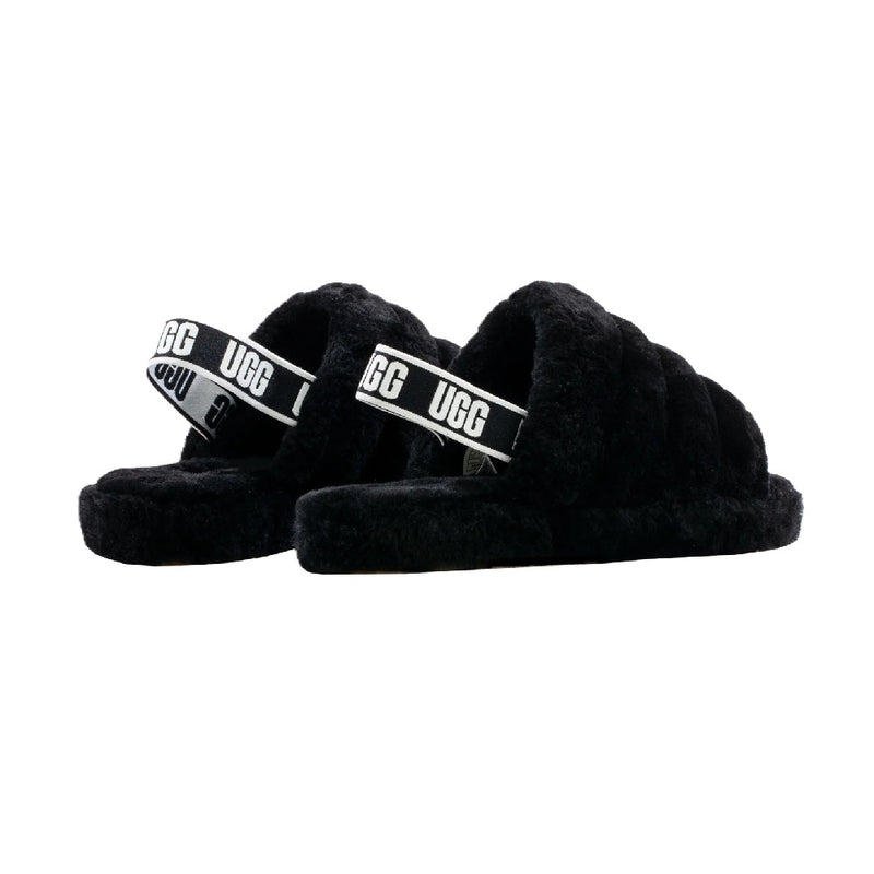 Big Kid's and Little Kid's UGG Fluff Yeah Slide Black (1098494K-BLK)