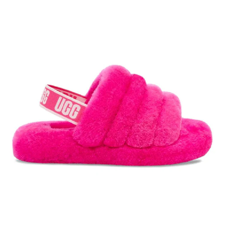 Big Kid's and Little Kid's UGG Fluff Yeah Slide Rock Rose (1098494K-RCR)