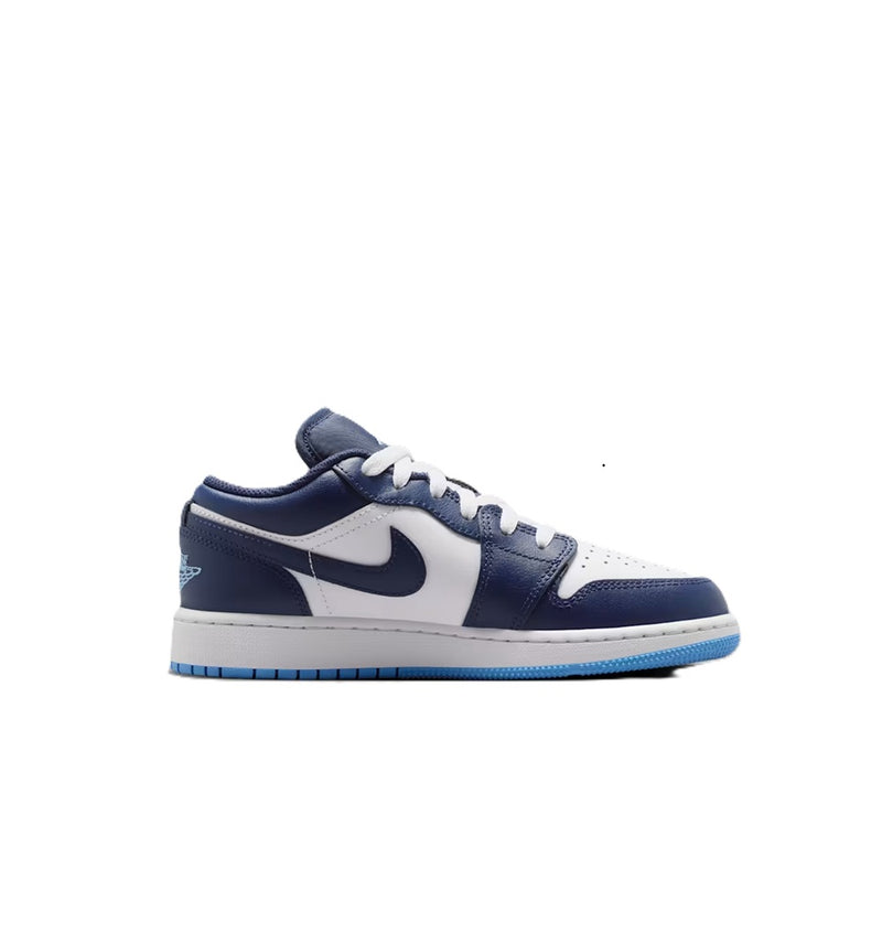 Big Kid's Jordan 1 Low Midnight Navy/University Blue (553560 404)