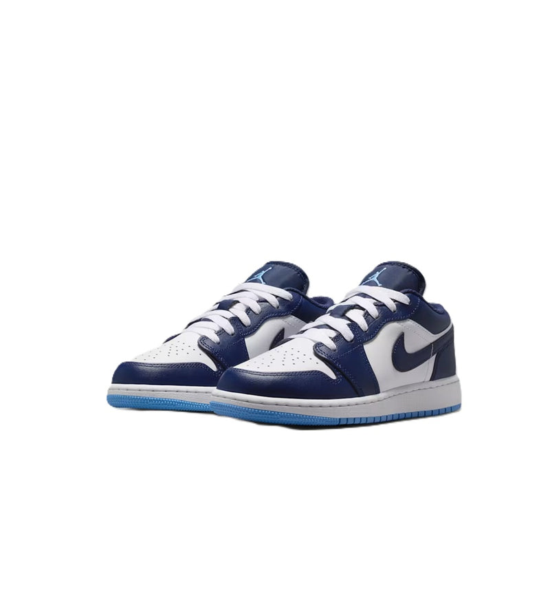 Big Kid's Jordan 1 Low Midnight Navy/University Blue (553560 404)
