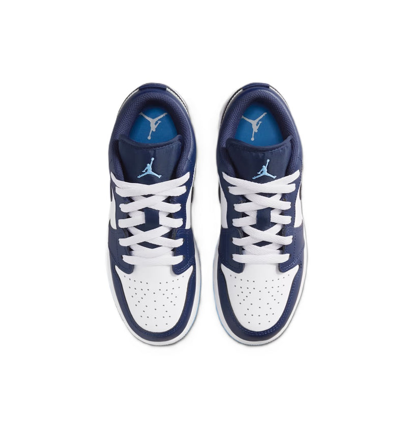 Big Kid's Jordan 1 Low Midnight Navy/University Blue (553560 404)