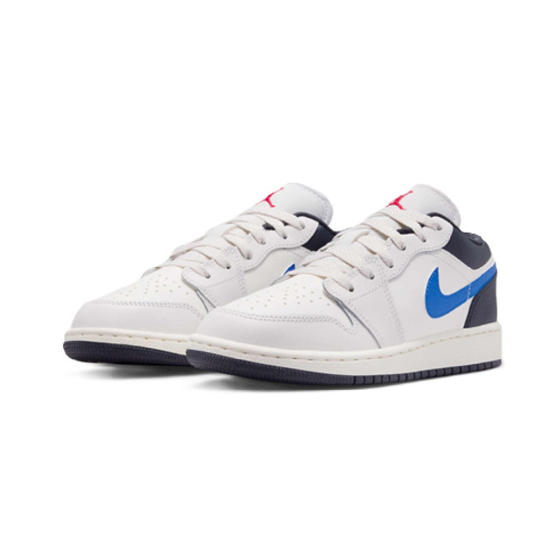 Big Kid's Jordan 1 Low Phantom/University Red-Sail (553560 027)
