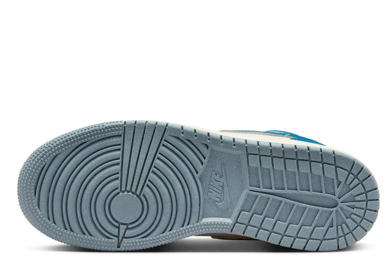 Big Kid's Jordan 1 Low SE White/Industrial Blue (FN9137 141)
