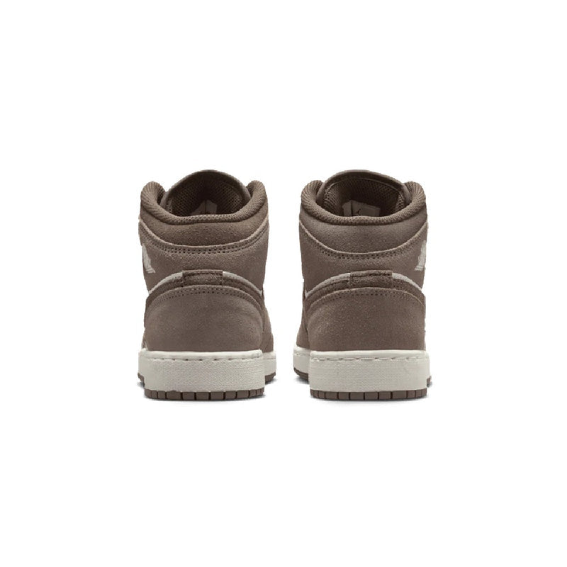 Big Kid's Jordan 1 Mid Enigma Stone/Olive Grey (DQ8423 003)
