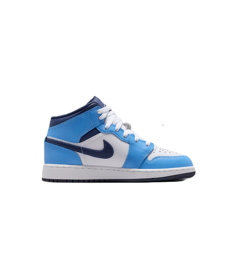 Big Kid's Jordan 1 Mid University Blue/Midnight Navy (DQ8423 405)
