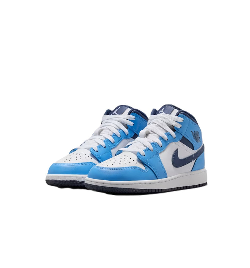 Big Kid's Jordan 1 Mid University Blue/Midnight Navy (DQ8423 405)