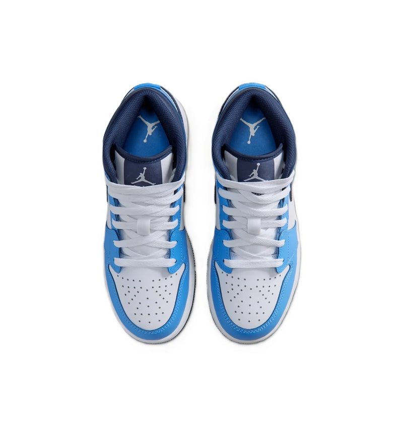 Big Kid's Jordan 1 Mid University Blue/Midnight Navy (DQ8423 405)