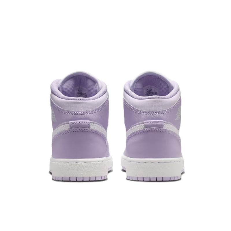 Big Kid's Jordan 1 Mid Violet Mist/White-Barely Grape (DQ8423 502)