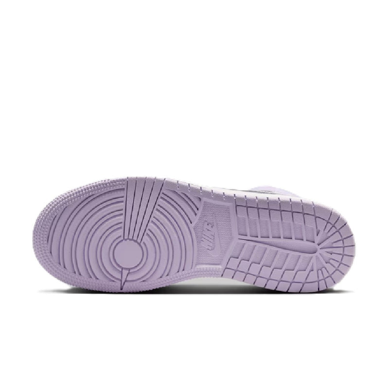 Big Kid's Jordan 1 Mid Violet Mist/White-Barely Grape (DQ8423 502)