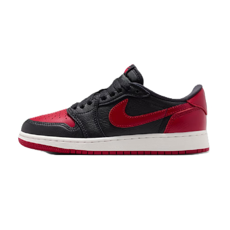Big Kid's Jordan 1 Retro Low OG "Banned" Blk/Blk-Varsity Red (IW6277 001)