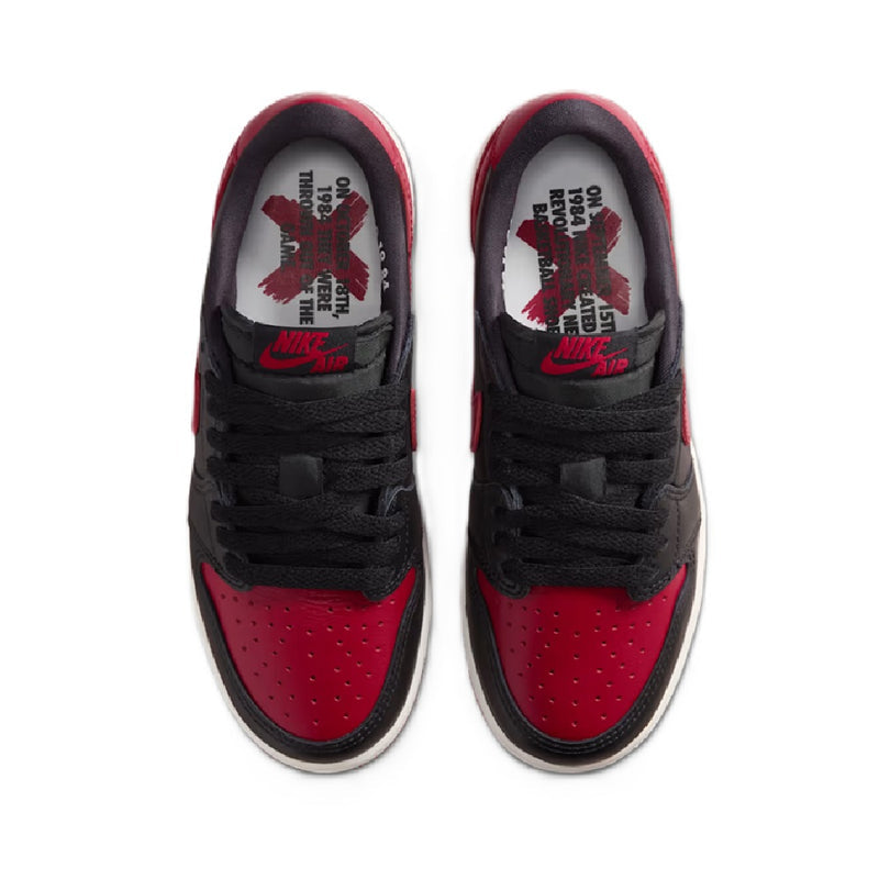 Big Kid's Jordan 1 Retro Low OG "Banned" Blk/Blk-Varsity Red (IW6277 001)