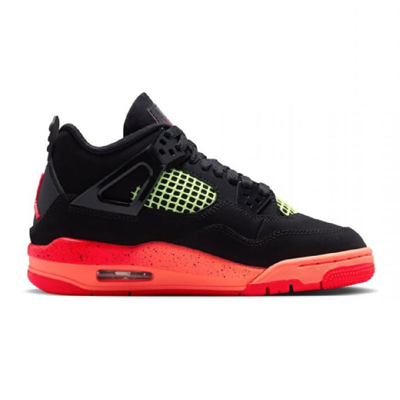 Big Kid's Jordan 4 Retro Black/Infrared 23-Bright Mango (II1271 001)