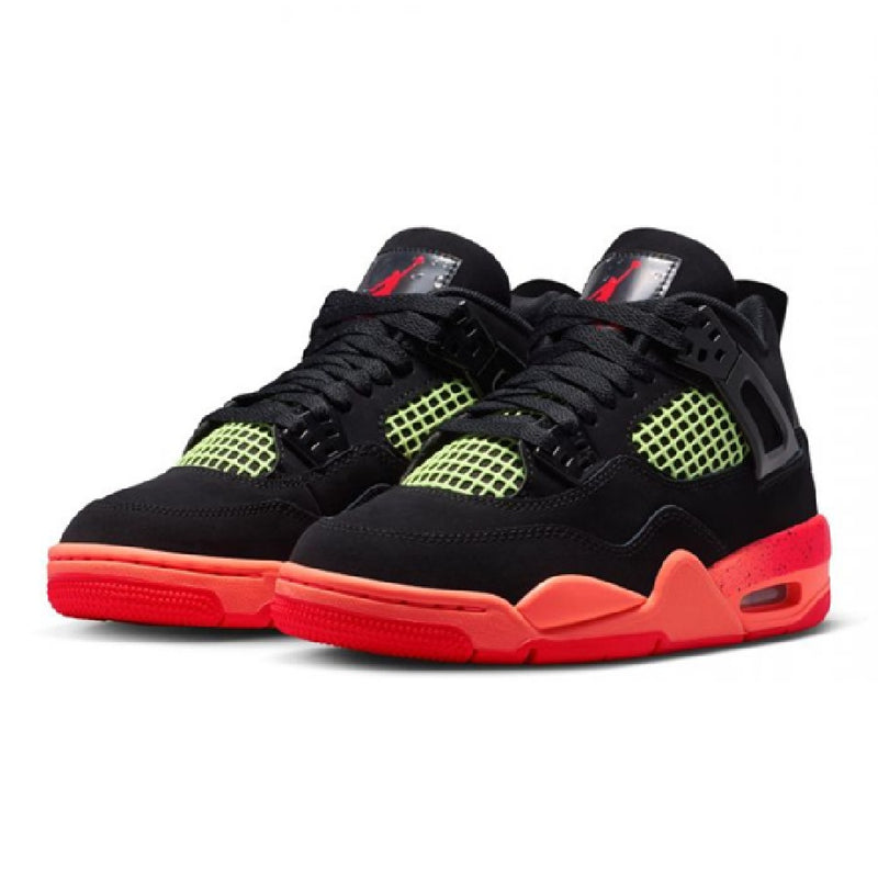 Big Kid's Jordan 4 Retro Black/Infrared 23-Bright Mango (II1271 001)