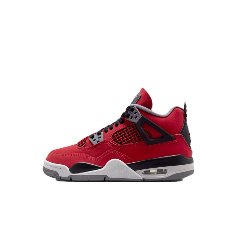 Big Kid's Jordan 4 Retro "Toro Bravo" Fire Red/White-Black (FQ8213 600)