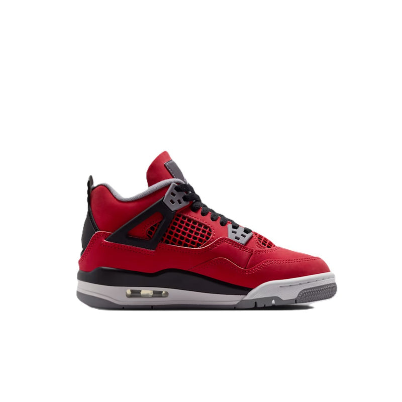 Big Kid's Jordan 4 Retro "Toro Bravo" Fire Red/White-Black (FQ8213 600)