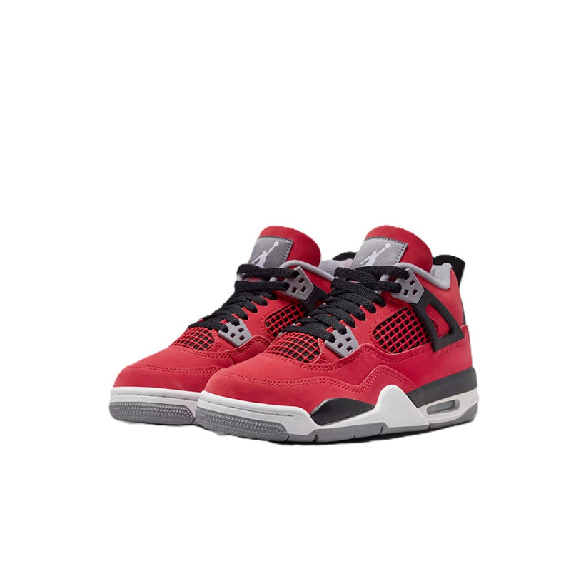 Big Kid's Jordan 4 Retro "Toro Bravo" Fire Red/White-Black (FQ8213 600)
