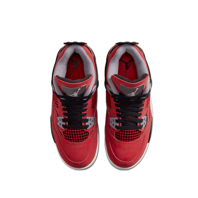 Big Kid's Jordan 4 Retro "Toro Bravo" Fire Red/White-Black (FQ8213 600)