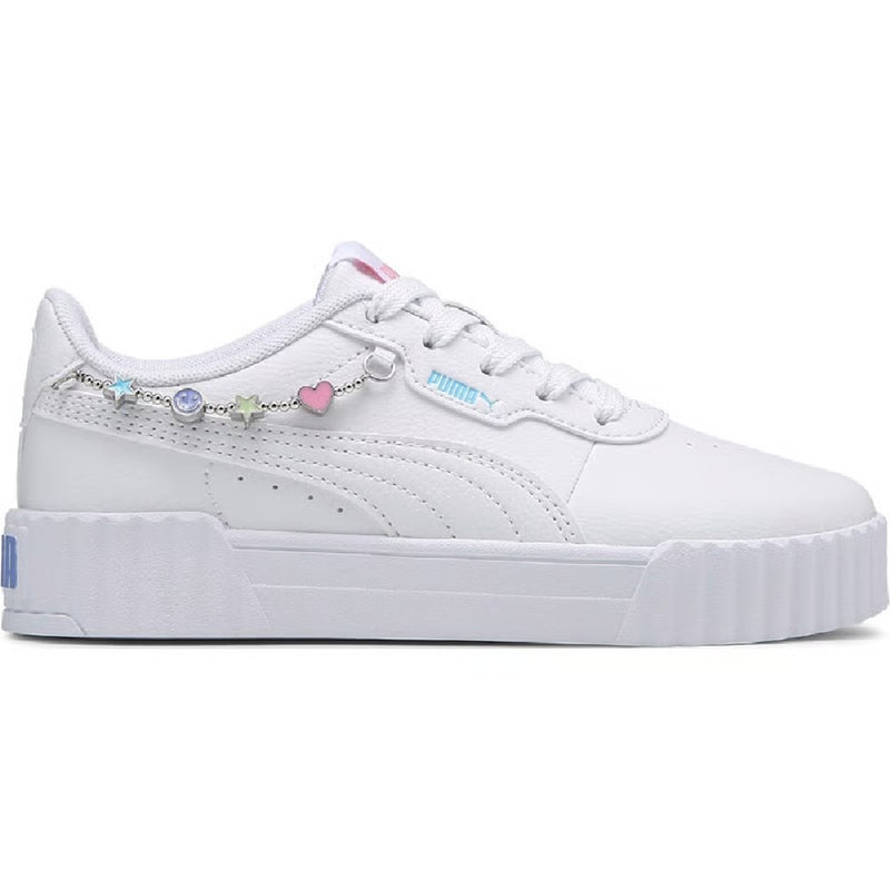 Big Kid's Puma Carina 3.0 Playful Charms PS White-Vib Blue-Apple Spritz (407805 01)