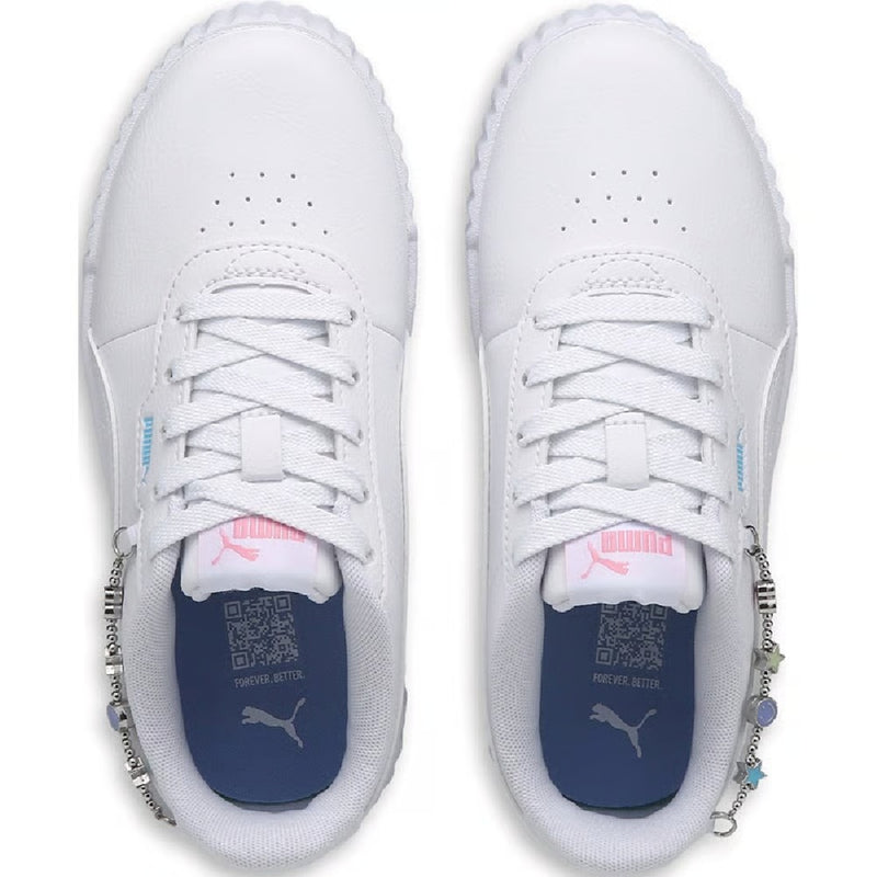 Big Kid's Puma Carina 3.0 Playful Charms PS White-Vib Blue-Apple Spritz (407805 01)