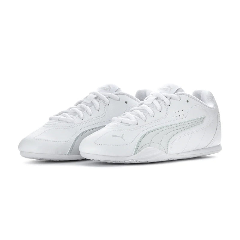 Big Kid's Puma Catch JR Puma White-Feather Gray (403904 01)