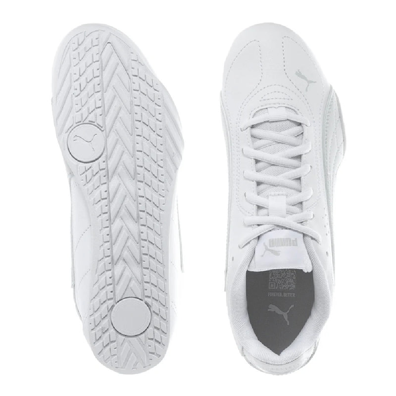 Big Kid's Puma Catch JR Puma White-Feather Gray (403904 01)