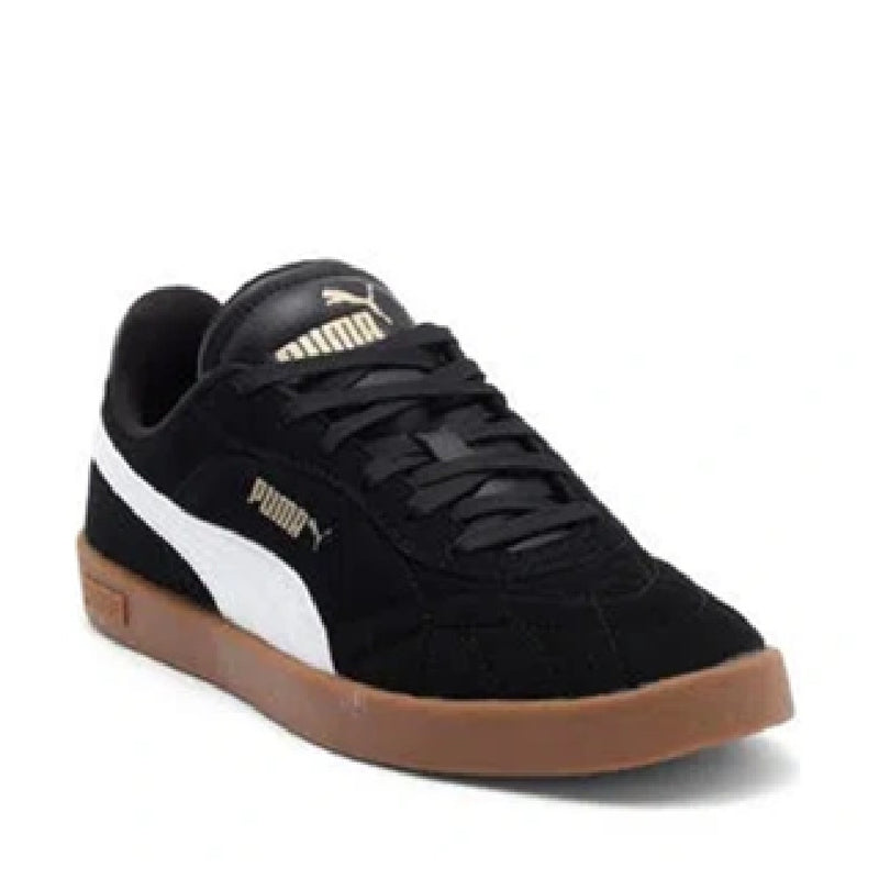 Big Kid's Puma Club II Jr Black-White-Puma-Gold-Gum (398886 15)