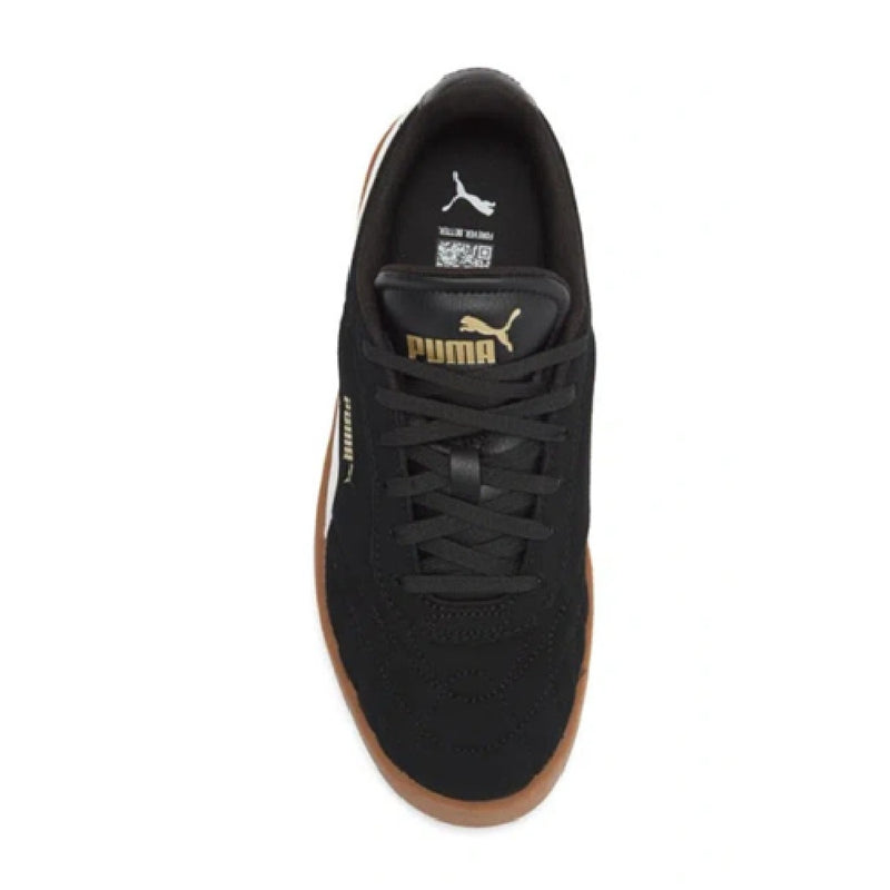 Big Kid's Puma Club II Jr Black-White-Puma-Gold-Gum (398886 15)