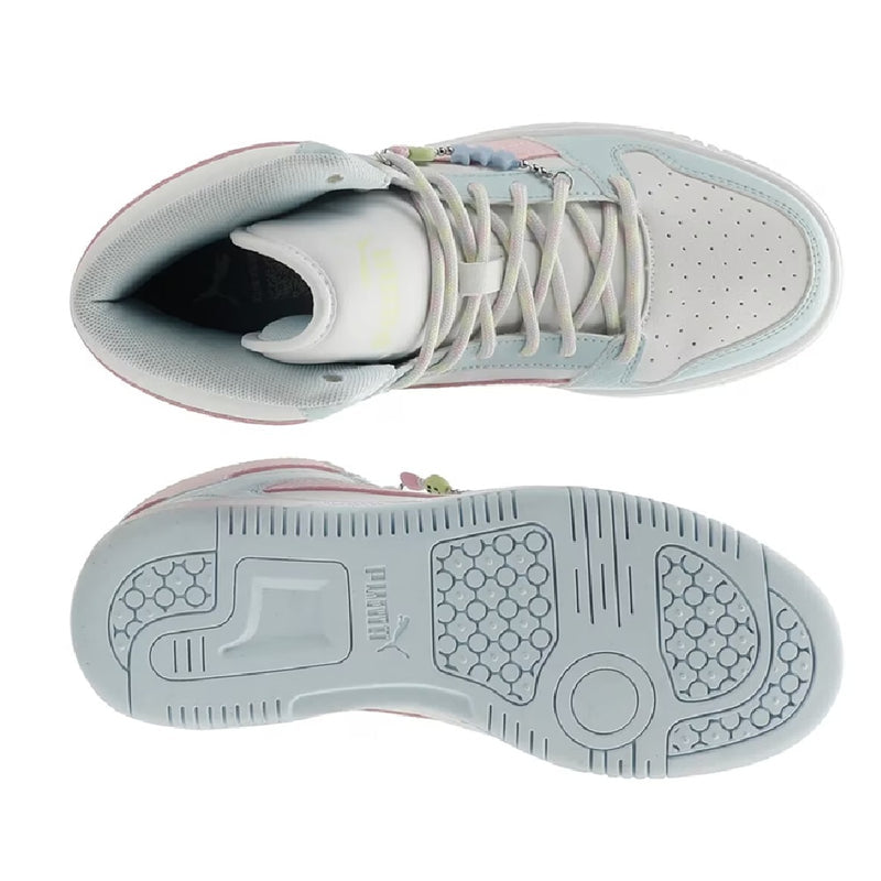 Big Kid's Puma Rbnd Lyup Plyft Chrm JR White-Pearl Pink (407799 01)
