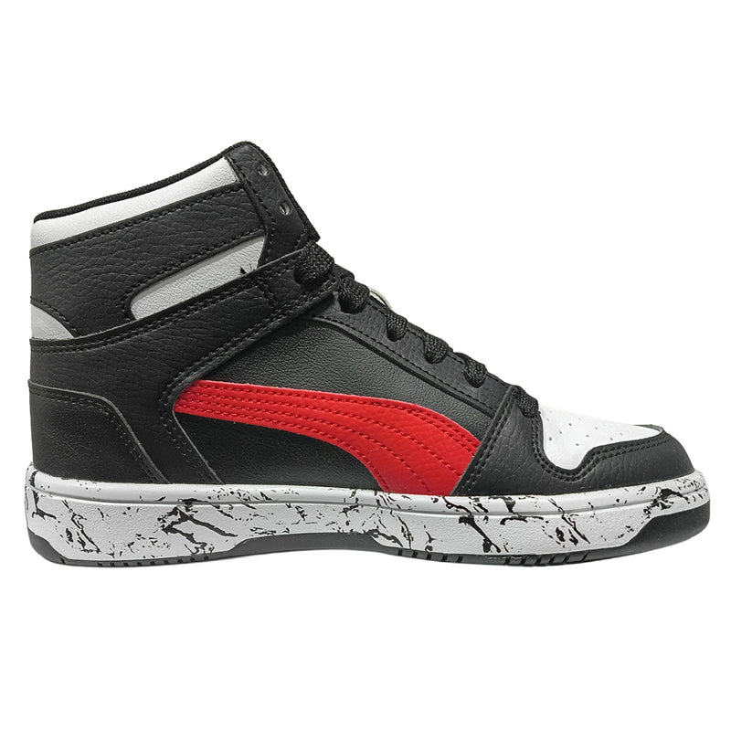 Big Kid's Puma Rebound Layup RCL Marble JR Black-Red-White (405207 02)