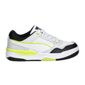 Big Kid's Puma Rebound Retro Jr Puma Black-White-Lime Smash (401564 10)