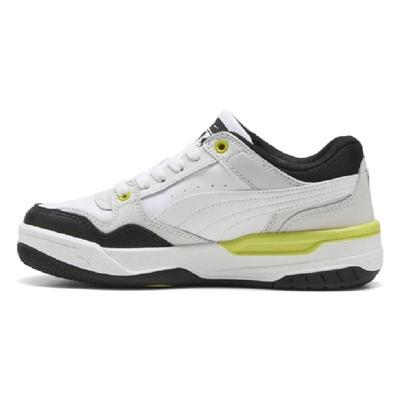Big Kid's Puma Rebound Retro Jr Puma Black-White-Lime Smash (401564 10)