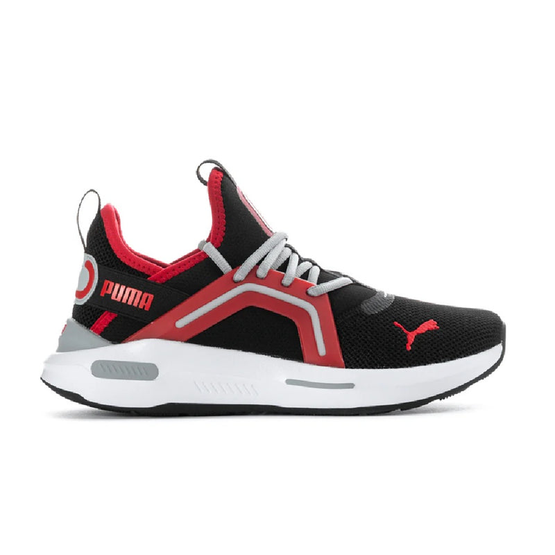 Big Kid's Puma Softride Enzo 5 Jr Puma Black-Gray-Strong Red (401510 05)