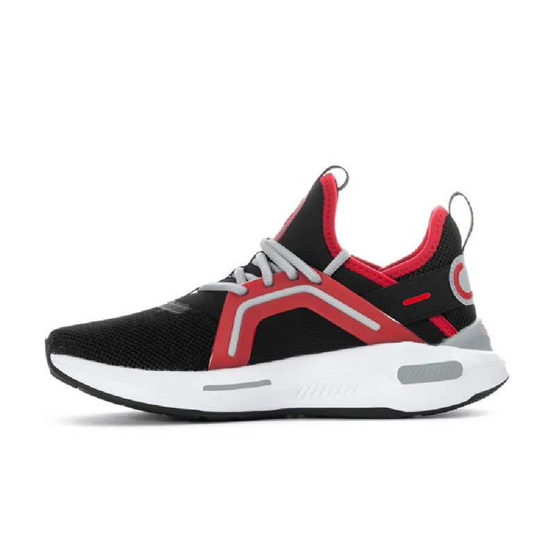 Big Kid's Puma Softride Enzo 5 Jr Puma Black-Gray-Strong Red (401510 05)