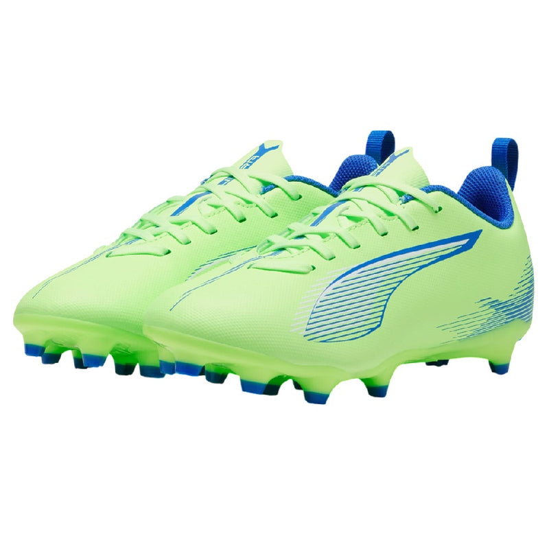 Big Kid's Puma Ultra 5 Play FG/AG Jr Fizzy Apple-Puma White (107695 03)