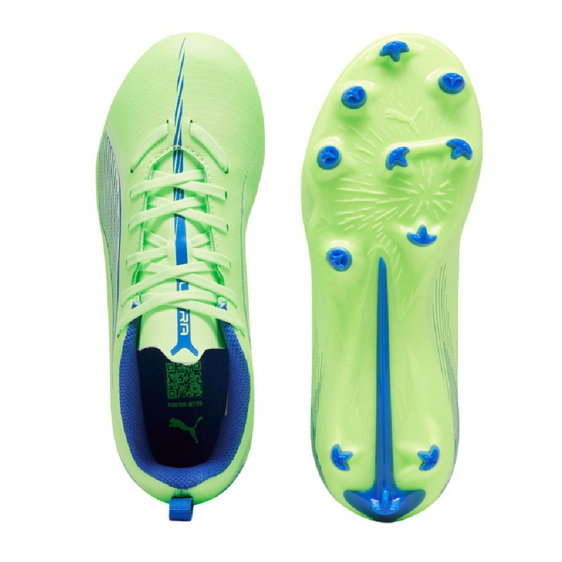 Big Kid's Puma Ultra 5 Play FG/AG Jr Fizzy Apple-Puma White (107695 03)