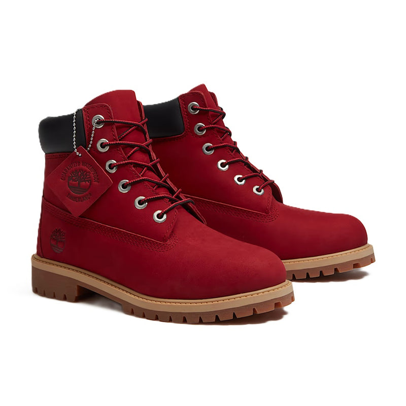 Big Kid's Timberland Premium 6 In Boot Medium Red Nubuck (TB0A6BET AET)