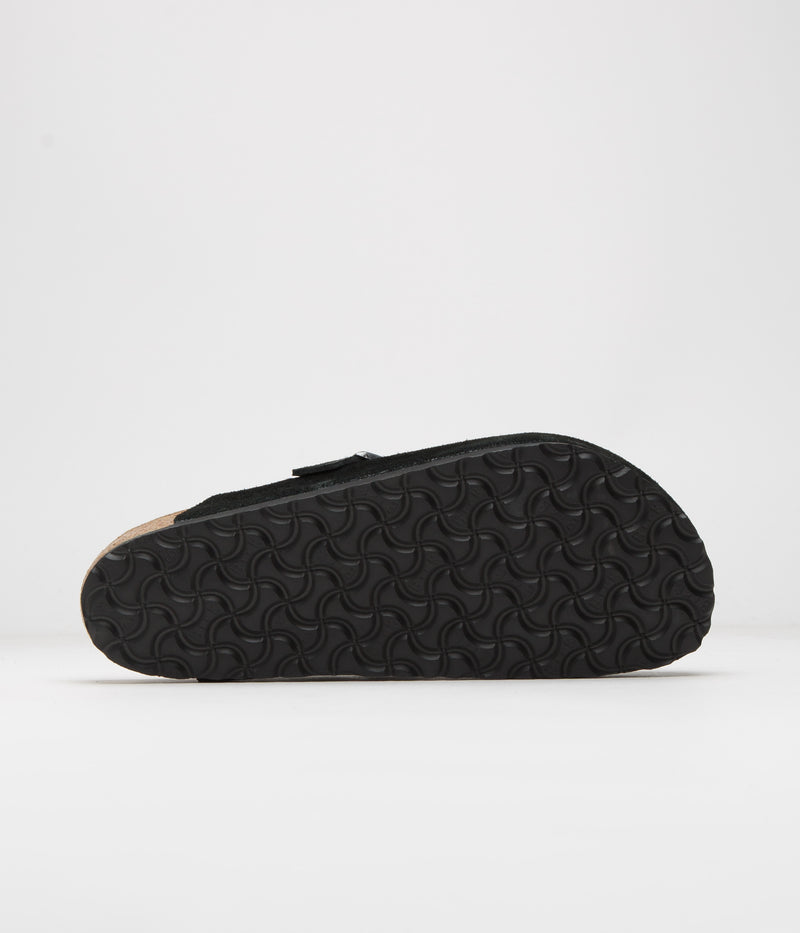 Birkenstock Boston Suede Sandals in Black and Black
