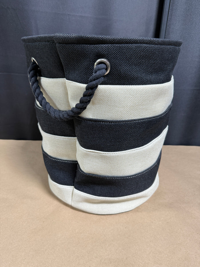 Black and Khaki Soft Sided Storage Basket/Tote