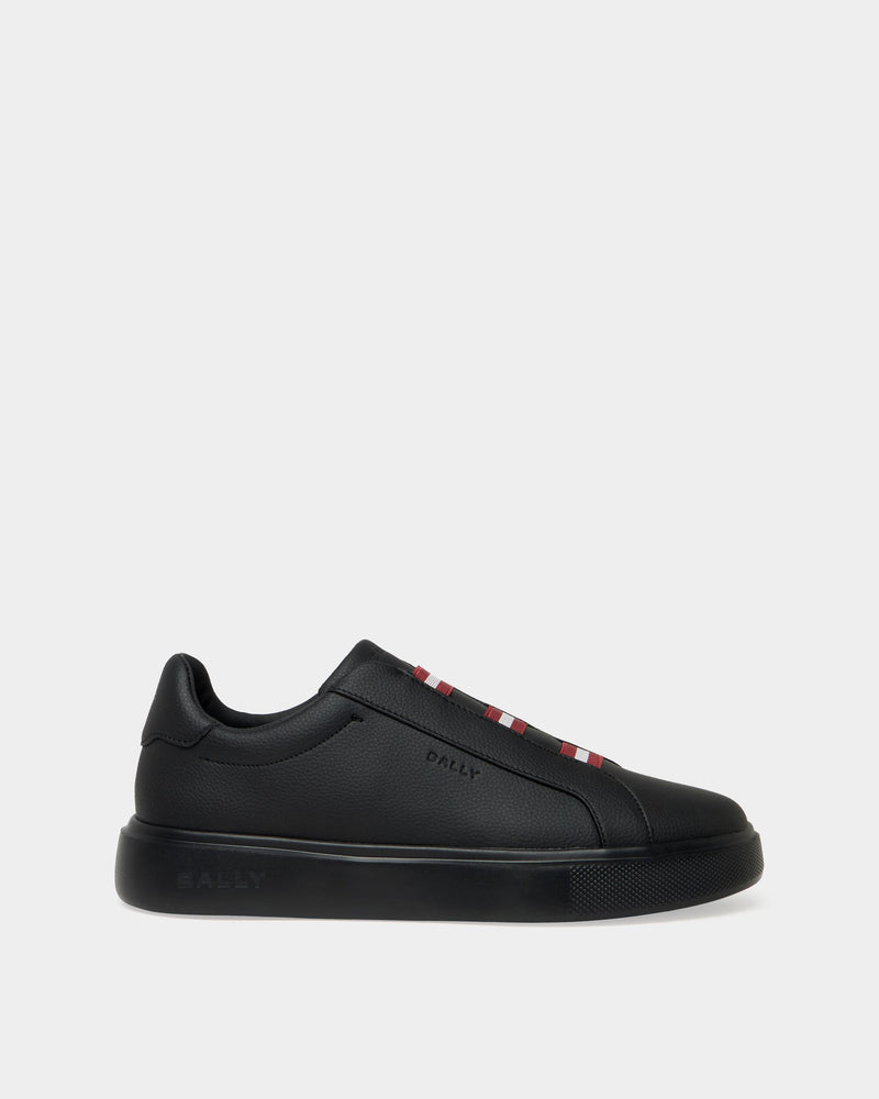 Blayze Sneaker In Black Grained Leather