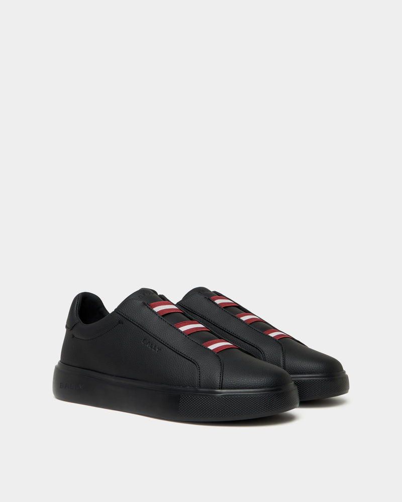 Blayze Sneaker In Black Grained Leather