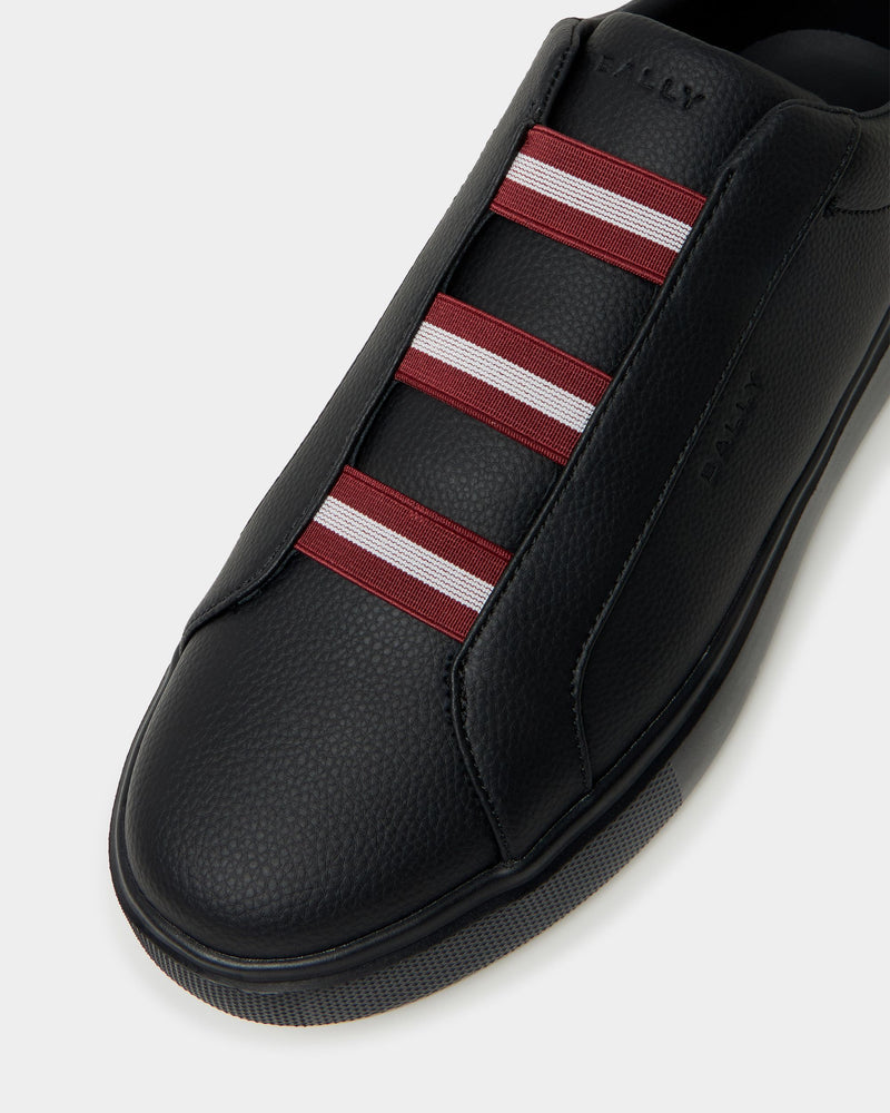 Blayze Sneaker In Black Grained Leather
