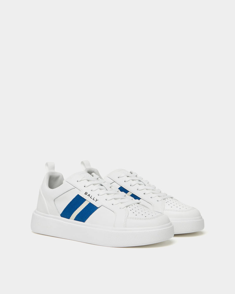 Blayze Sneaker In White and Blue Leather