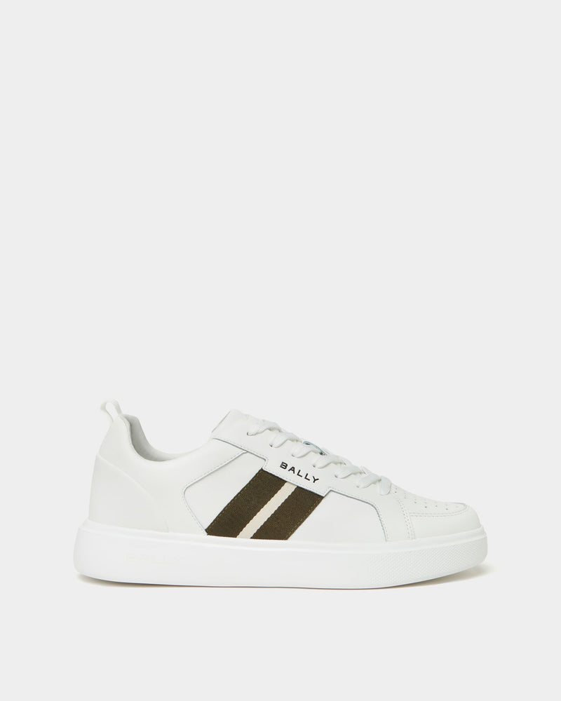 Blayze Sneaker In White and Green Leather