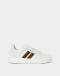 Blayze Sneaker In White and Green Leather