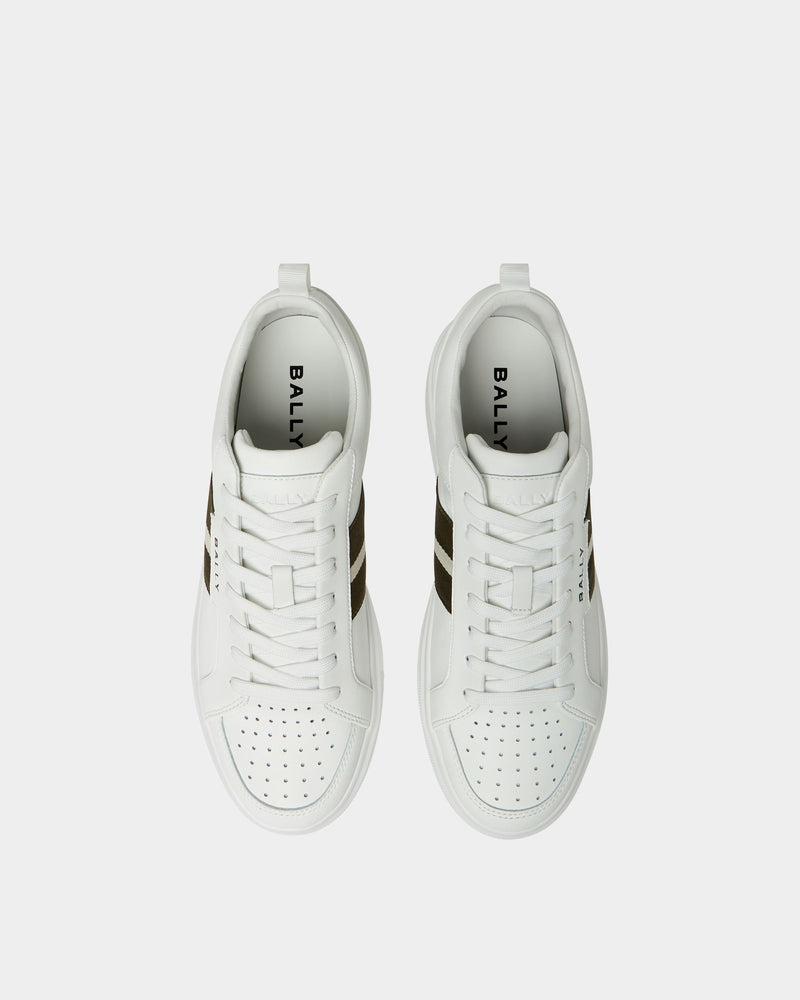 Blayze Sneaker In White and Green Leather